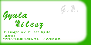 gyula milesz business card